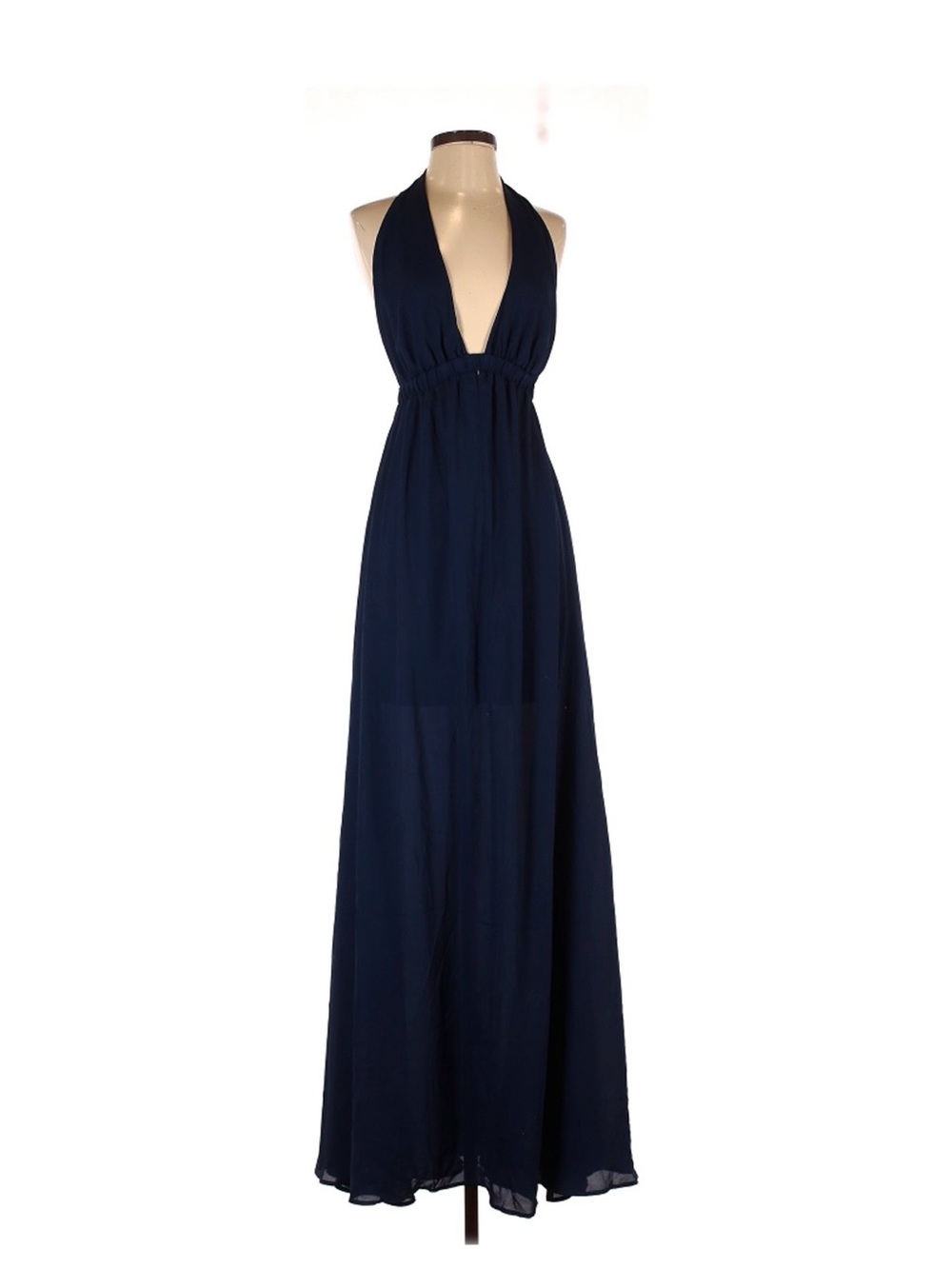 Show Me Your MuMu Navy Halter Maxi Dress